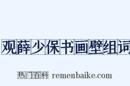 观薛少保书画壁组词是什么意思的图片